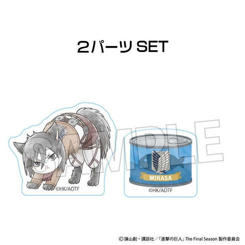 『進撃の巨人』調査兵にゃん 積み積みブロック ミニ ミカサ