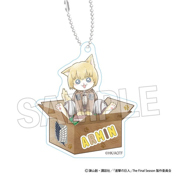 『進撃の巨人』調査兵にゃん おなまえキーホルダー アルミン