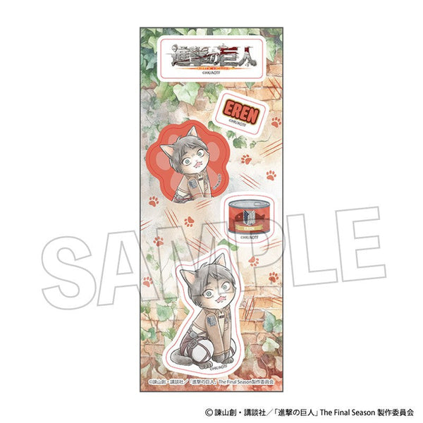 『進撃の巨人』調査兵にゃん ステッカー エレン