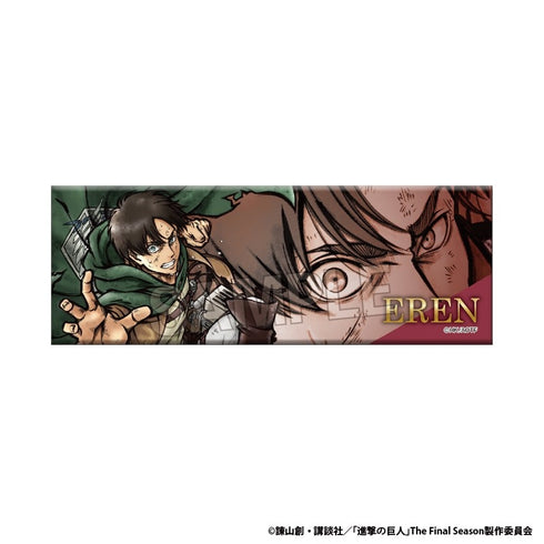 "Attack on Titan" Furious!! Long Pin Badge: Eren