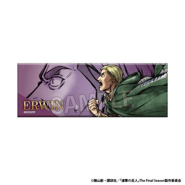 "Attack on Titan" Furious!! Long Pin Badge: Erwin