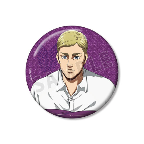 『進撃の巨人』描き下ろし エルヴィン リラックスver. 76mmグリッター缶バッジ【202511再販】