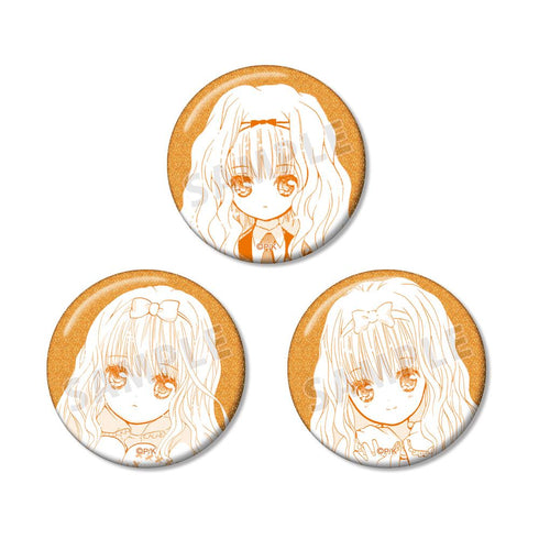 『しゅごキャラ!』真城 りま 原作コマグリッター缶バッジ3個セット