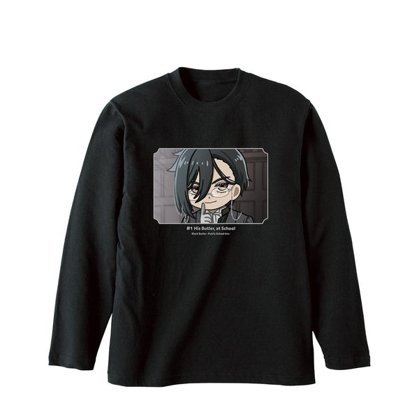 『黒執事 -寄宿学校編-』セバスチャン・ミカエリス ゆるコマ ロングTシャツユニセックス【202512再販】