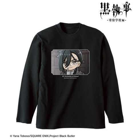 『黒執事 -寄宿学校編-』セバスチャン・ミカエリス ゆるコマ ロングTシャツユニセックス