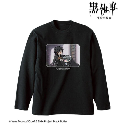 『黒執事 -寄宿学校編-』セバスチャン&シエル ゆるコマ ロングTシャツユニセックス