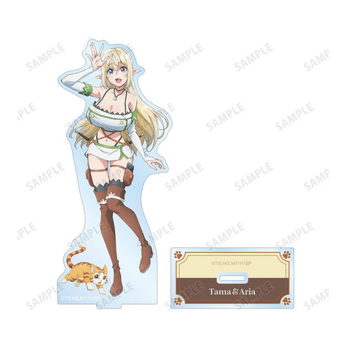 『Sランクモンスターの《ベヒーモス》だけど、猫と間違われてエルフ娘の騎士として暮らしてます』タマ&アリア BIGアクリルスタンド