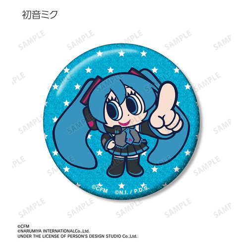 『初音ミク』ANGEL BLUEコラボ 描き起こし トレーディンググリッター缶バッジ(単位/BOX)【202607再販】