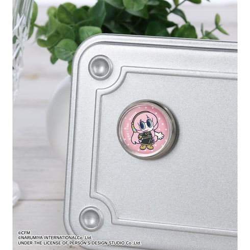 『初音ミク』ANGEL BLUEコラボ 描き起こし 巡音ルカ ガラスマグネットピンバッジ