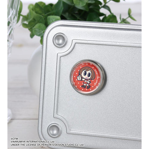 『初音ミク』ANGEL BLUEコラボ 描き起こし MEIKO ガラスマグネットピンバッジ