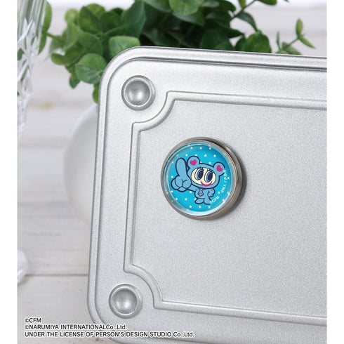 『初音ミク』ANGEL BLUEコラボ 描き起こし ナカムラくん ガラスマグネットピンバッジ