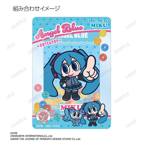 『初音ミク』ANGEL BLUEコラボ 描き起こし 初音ミク&ナカムラくん B8硬質カードケース&イラストカードセット