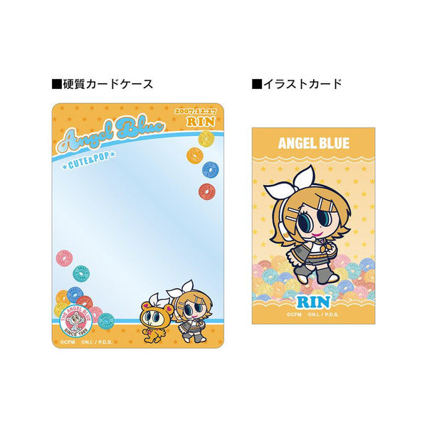『初音ミク』ANGEL BLUEコラボ 描き起こし 鏡音リン&ナカムラくん B8硬質カードケース&イラストカードセット