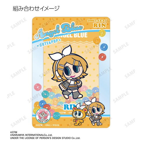 『初音ミク』ANGEL BLUEコラボ 描き起こし 鏡音リン&ナカムラくん B8硬質カードケース&イラストカードセット