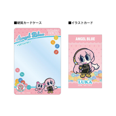 『初音ミク』ANGEL BLUEコラボ 描き起こし 巡音ルカ&ナカムラくん B8硬質カードケース&イラストカードセット