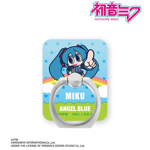 『初音ミク』ANGEL BLUEコラボ 描き起こし 初音ミク アクリルスマホリング