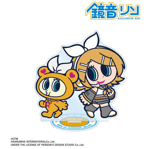 『初音ミク』ANGEL BLUEコラボ 描き起こし 鏡音リン&ナカムラくん BIGアクリルスタンド