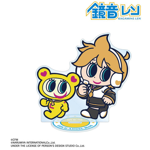 『初音ミク』ANGEL BLUEコラボ 描き起こし 鏡音レン&ナカムラくん BIGアクリルスタンド