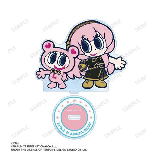 『初音ミク』ANGEL BLUEコラボ 描き起こし 巡音ルカ&ナカムラくん BIGアクリルスタンド