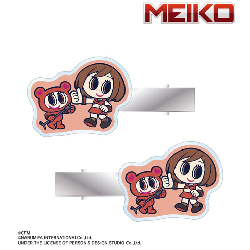 『初音ミク』ANGEL BLUEコラボ 描き起こし MEIKO&ナカムラくん アクリルヘアクリップ2個セット