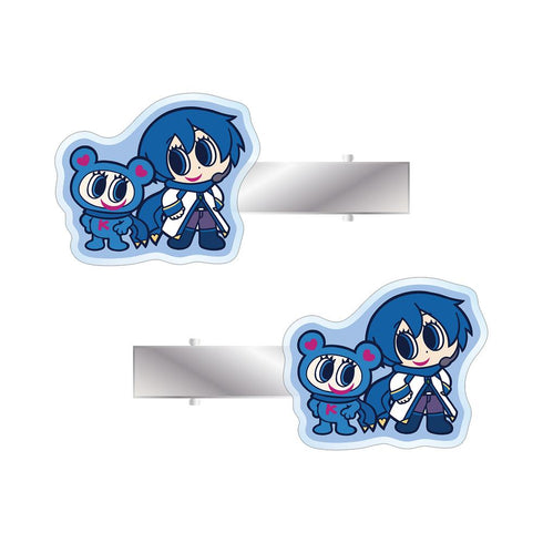 『初音ミク』ANGEL BLUEコラボ 描き起こし KAITO&ナカムラくん アクリルヘアクリップ2個セット