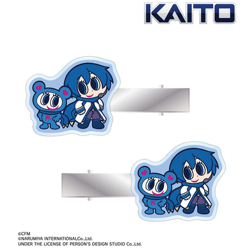 『初音ミク』ANGEL BLUEコラボ 描き起こし KAITO&ナカムラくん アクリルヘアクリップ2個セット