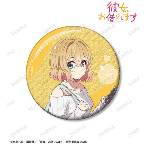 『彼女、お借りします』七海麻美 75mmグリッター缶バッジ