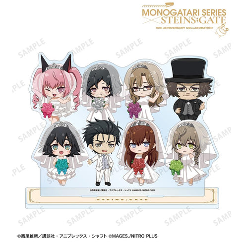 『物語シリーズ×STEINS;GATE』集合 ちびキャラ ウェディングドレス&タキシードver. BIGアクリルスタンド ver.B