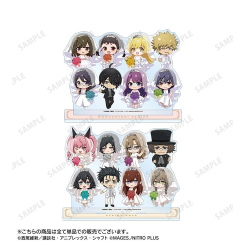 『物語シリーズ×STEINS;GATE』集合 ちびキャラ ウェディングドレス&タキシードver. BIGアクリルスタンド ver.B