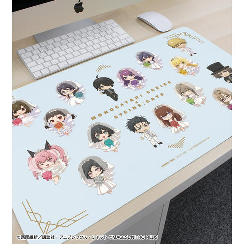 『物語シリーズ×STEINS;GATE』集合 ちびキャラ ウェディングドレス&タキシードver. マルチデスクマット