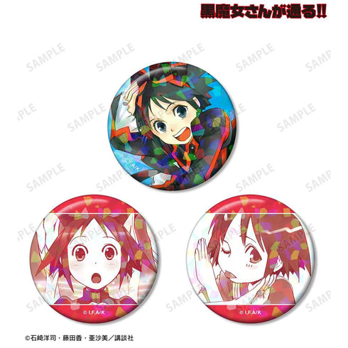 『黒魔女さんが通る!!』黒鳥千代子 ホログラム缶バッジ3個セット【202606再販】