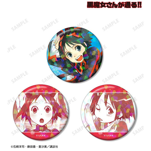 『黒魔女さんが通る!!』黒鳥千代子 ホログラム缶バッジ3個セット