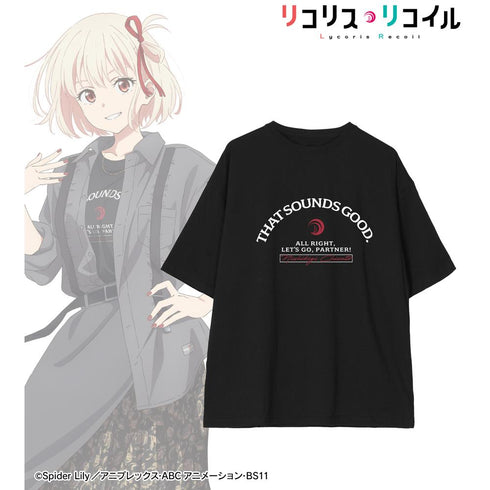 『リコリス・リコイル』描き下ろし 錦木千束 シャツコーディネートver. BIGシルエットTシャツユニセックス