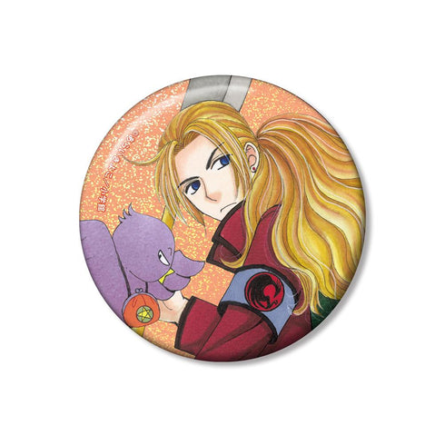 『Dr.リンにきいてみて!』あらいきよこ先生 描き下ろし 光の巫女&四神ver. 月丘エディ&タコヤキ 75mmホログラム缶バッジ