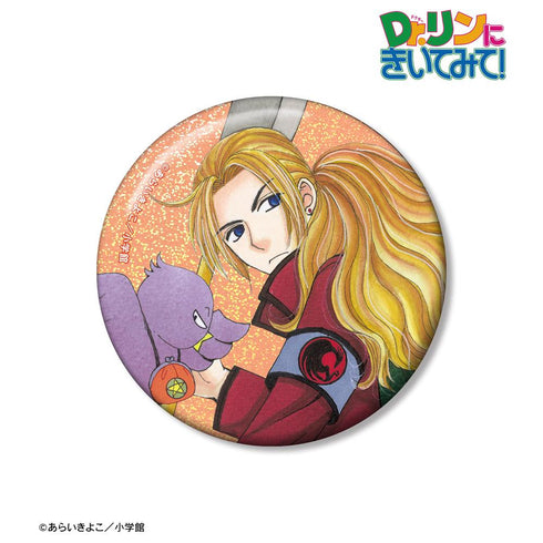 『Dr.リンにきいてみて!』あらいきよこ先生 描き下ろし 光の巫女&四神ver. 月丘エディ&タコヤキ 75mmホログラム缶バッジ