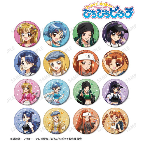 『ぴちぴちピッチ』描き下ろし Y2Kファッションver. トレーディンググリッター缶バッジ(単位/BOX)【202606再販】