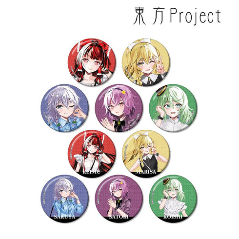 『東方Project』松本能人イラスト ウォッチコーデver. トレーディンググリッター缶バッジ(単位/BOX)