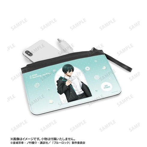 『ブルーロック』描き下ろし 糸師 凛 モーニングルーティンver. PUレザーフラットポーチ【202606再販】