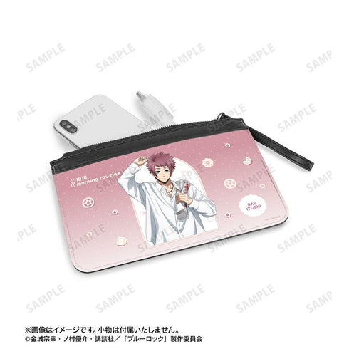 『ブルーロック』描き下ろし 糸師 冴 モーニングルーティンver. PUレザーフラットポーチ【202606再販】