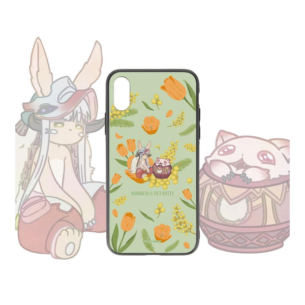 『メイドインアビス 烈日の黄金郷』ナナチ&壺ミーティ Botania 角丸強化ガラスiPhoneケース【202511再販】