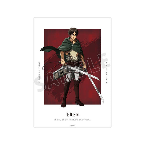 『進撃の巨人』描き下ろし エレン 戦いの後でver. A3マット加工ポスター