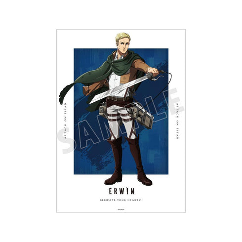 『進撃の巨人』描き下ろし エルヴィン 戦いの後でver. A3マット加工ポスター【202511再販】