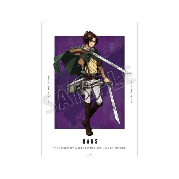 『進撃の巨人』描き下ろし ハンジ 戦いの後でver. A3マット加工ポスター【202511再販】