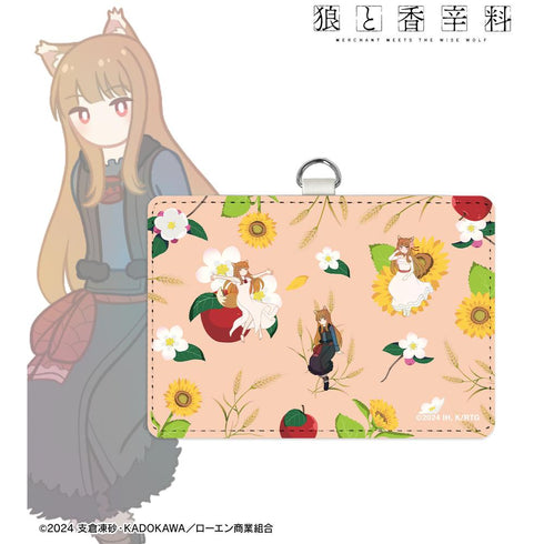 『狼と香辛料 MERCHANT MEETS THE WISE WOLF』ホロ Botania ネックストラップ付き2ポケットパスケース