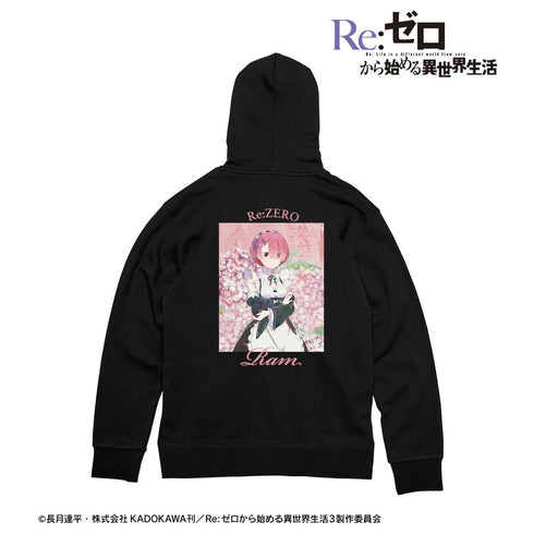 『Re:ゼロから始める異世界生活』ラム grunge CANVAS バックプリントパーカーレディース