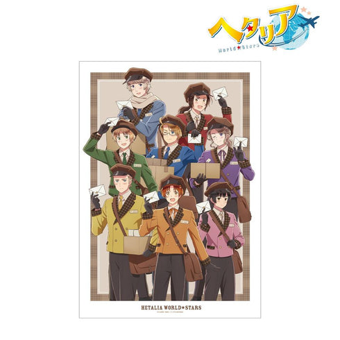 『ヘタリア World★Stars』描き下ろし 集合 郵便屋ver. A3マット加工ポスター【202608再販】
