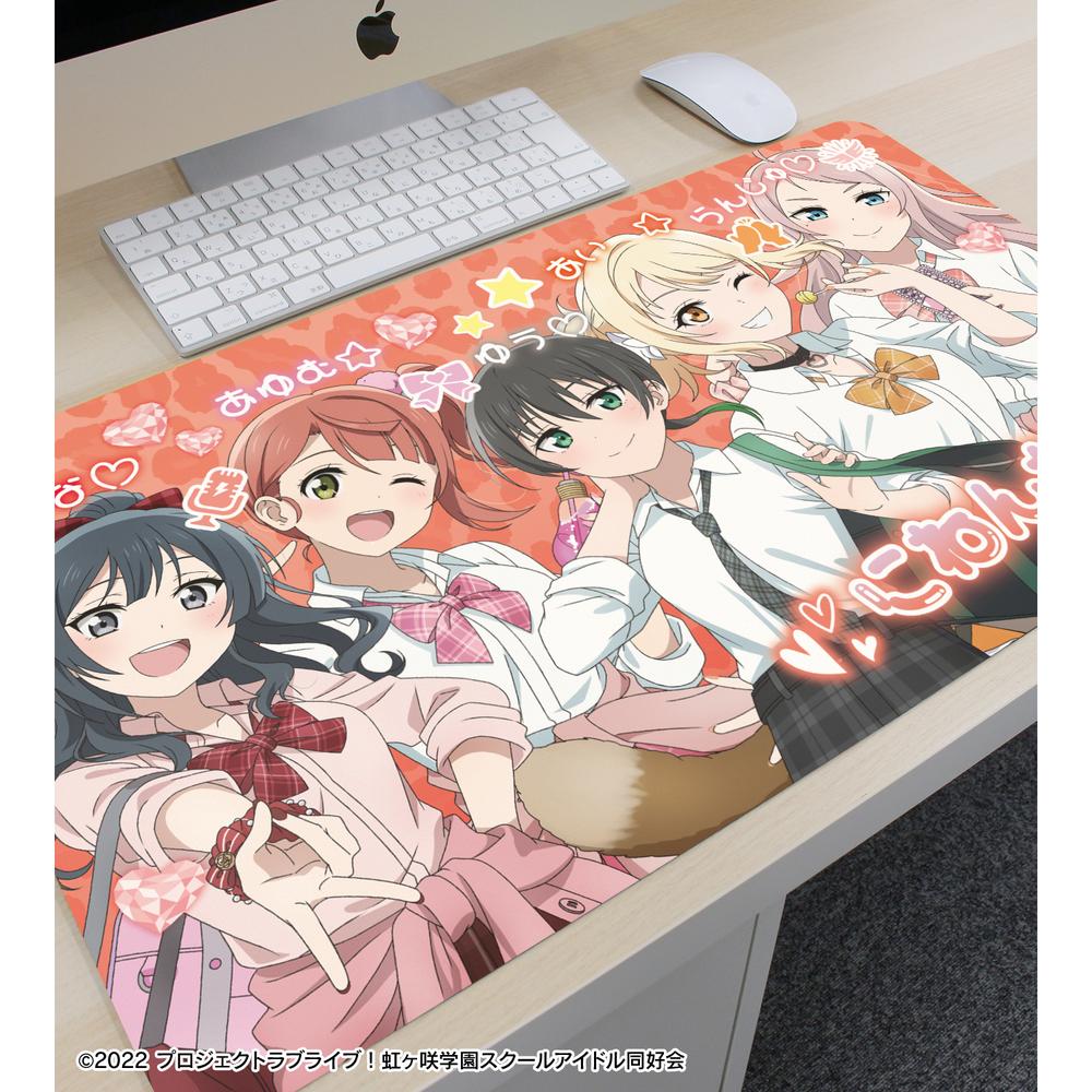 虹ヶ咲学園スクールアイドル同好会描き下ろし ギャル制服ver.ラバーマット2年生 グッズ-デスクマット】ラブライブ！虹ヶ咲学園スクールアイドル