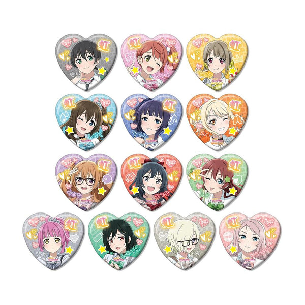 『ラブライブ!虹ヶ咲学園スクールアイドル同好会』描き下ろし ギャル制服ver. トレーディングハート型缶バッジ(単位/BOX)【202605再販】