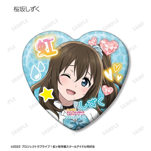 『ラブライブ!虹ヶ咲学園スクールアイドル同好会』描き下ろし ギャル制服ver. トレーディングハート型缶バッジ(単位/BOX)【202605再販】