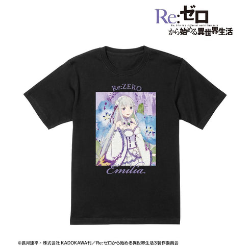 『Re:ゼロから始める異世界生活』エミリア grunge CANVAS Tシャツレディース